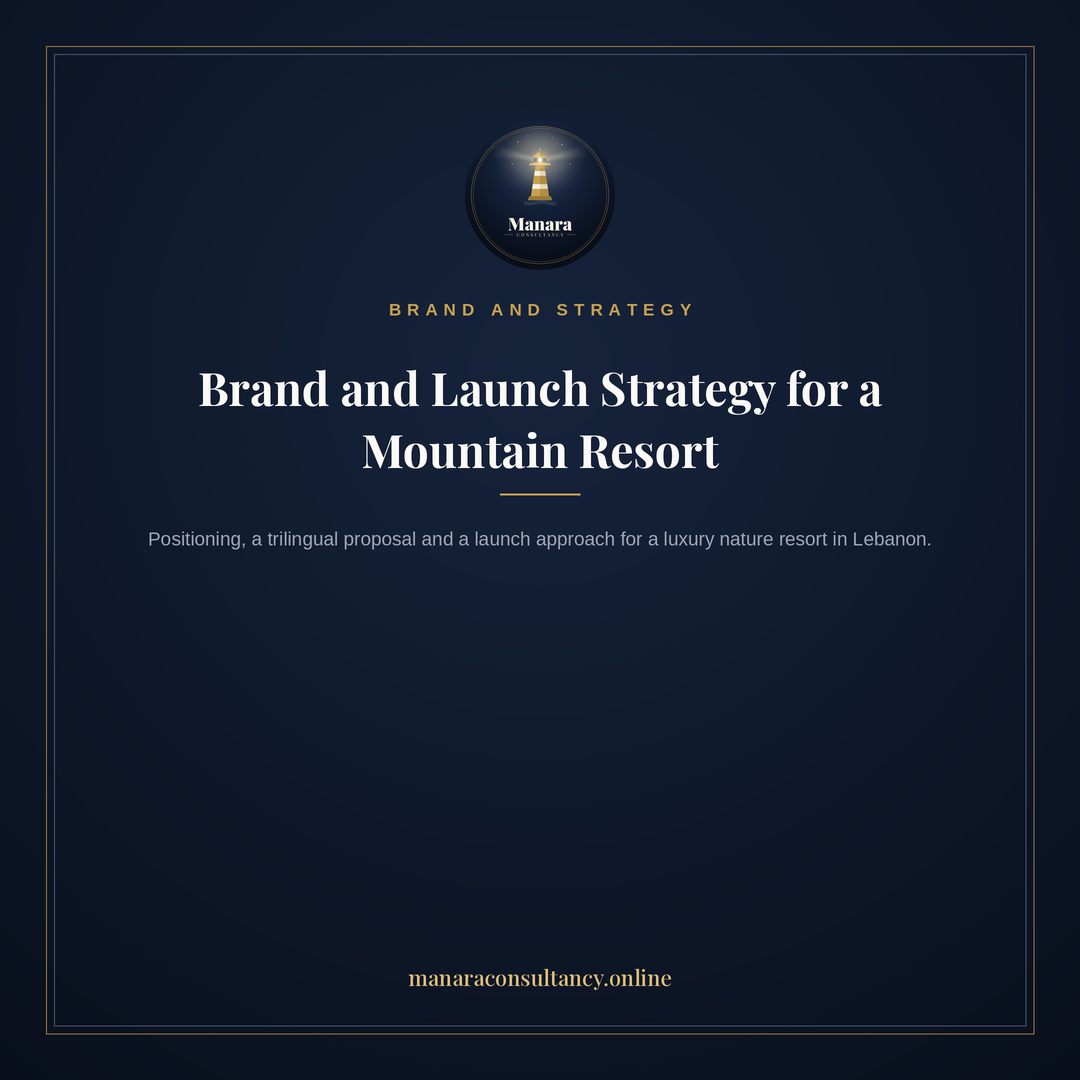 Brand and launch strategy for a luxury mountain resort in Lebanon