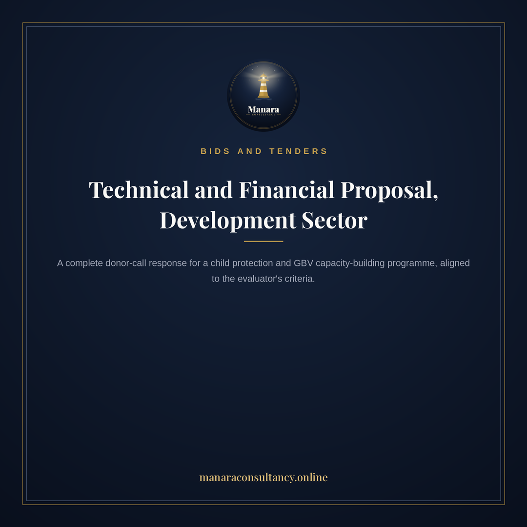 Technical and financial proposal for a development-sector donor call