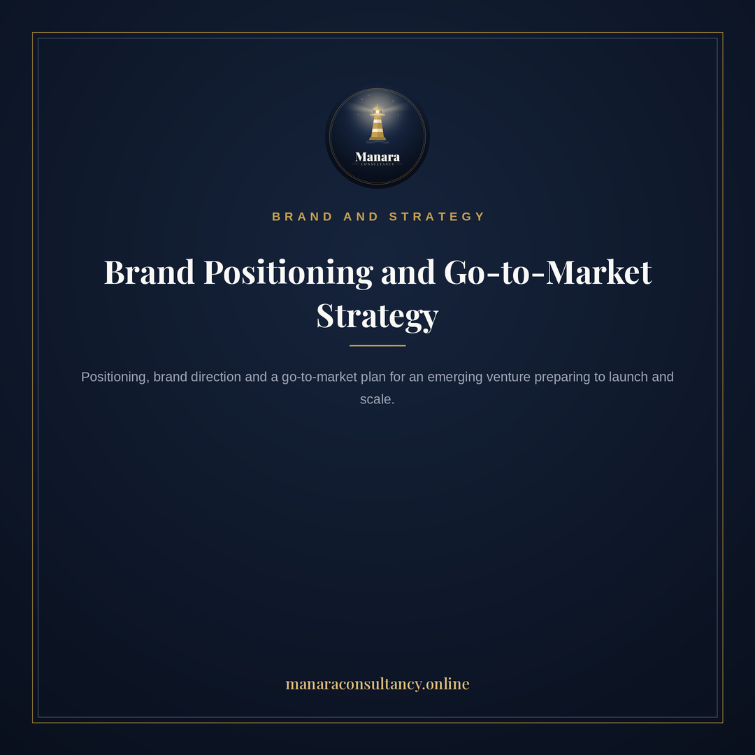 Brand positioning and go-to-market strategy for an emerging venture